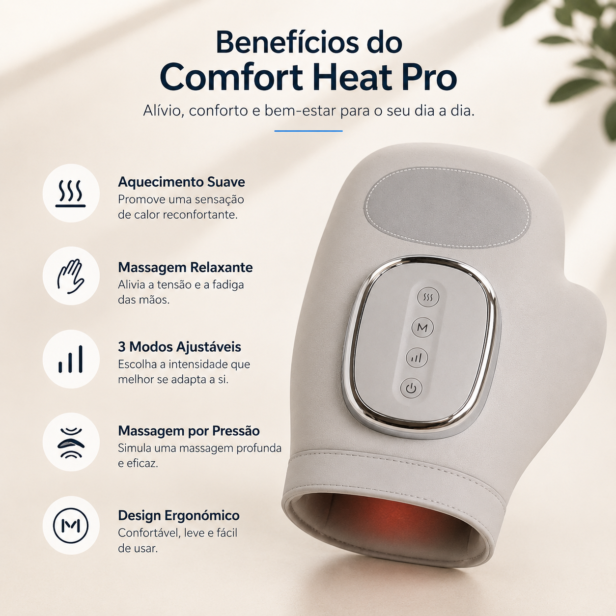Massajador de Mãos Comfort Heat Pro