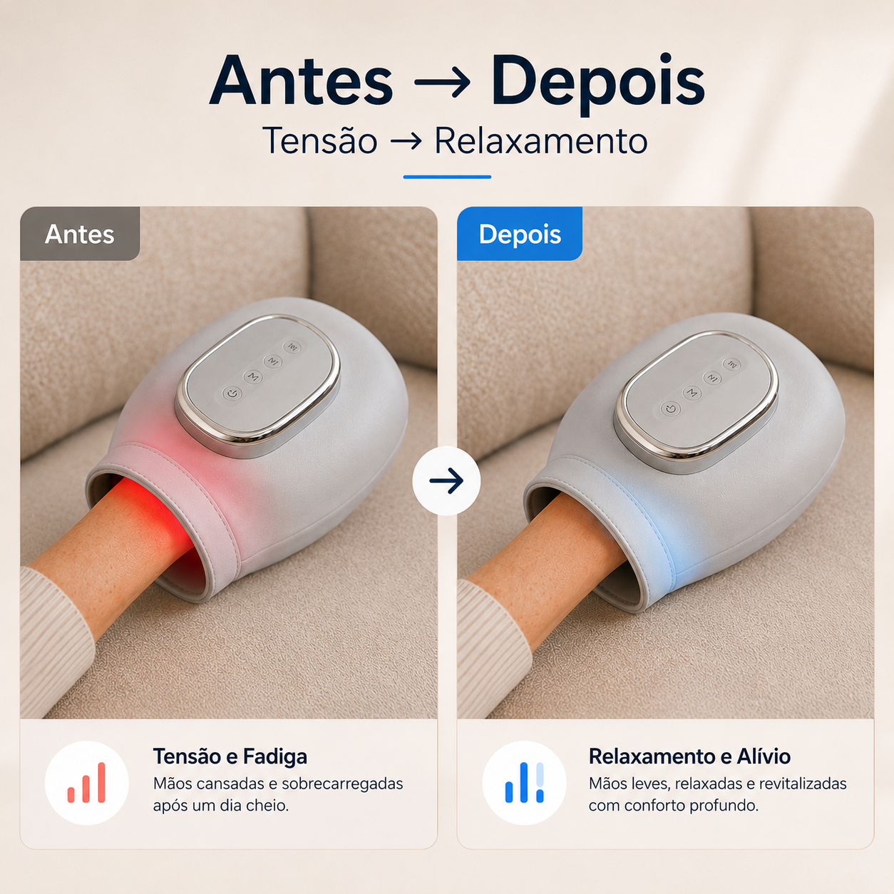 Massajador de Mãos Comfort Heat Pro