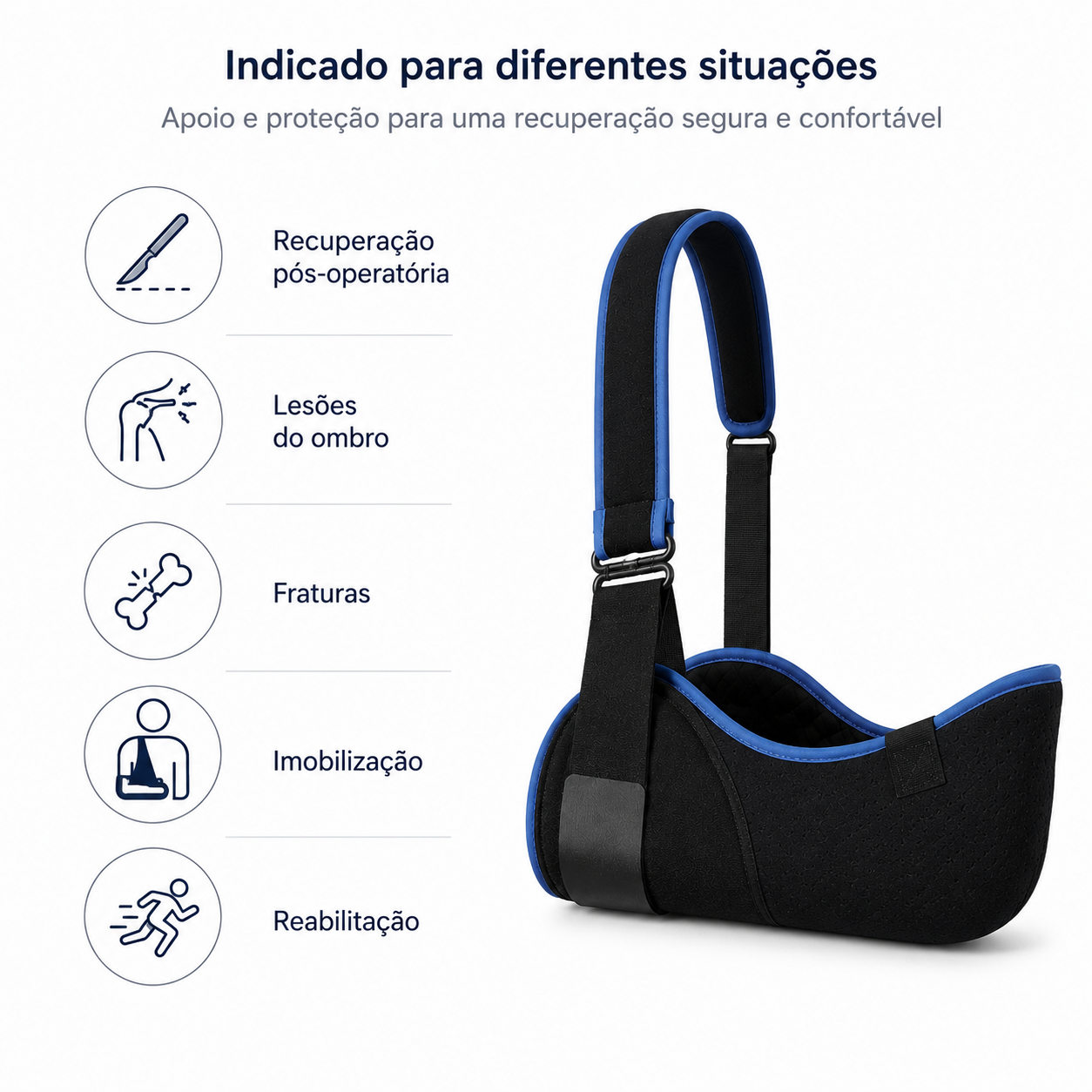 Mobilizador Ortopédico Premium para Braço e Ombro | Sistema Anti-Fadiga em “T”