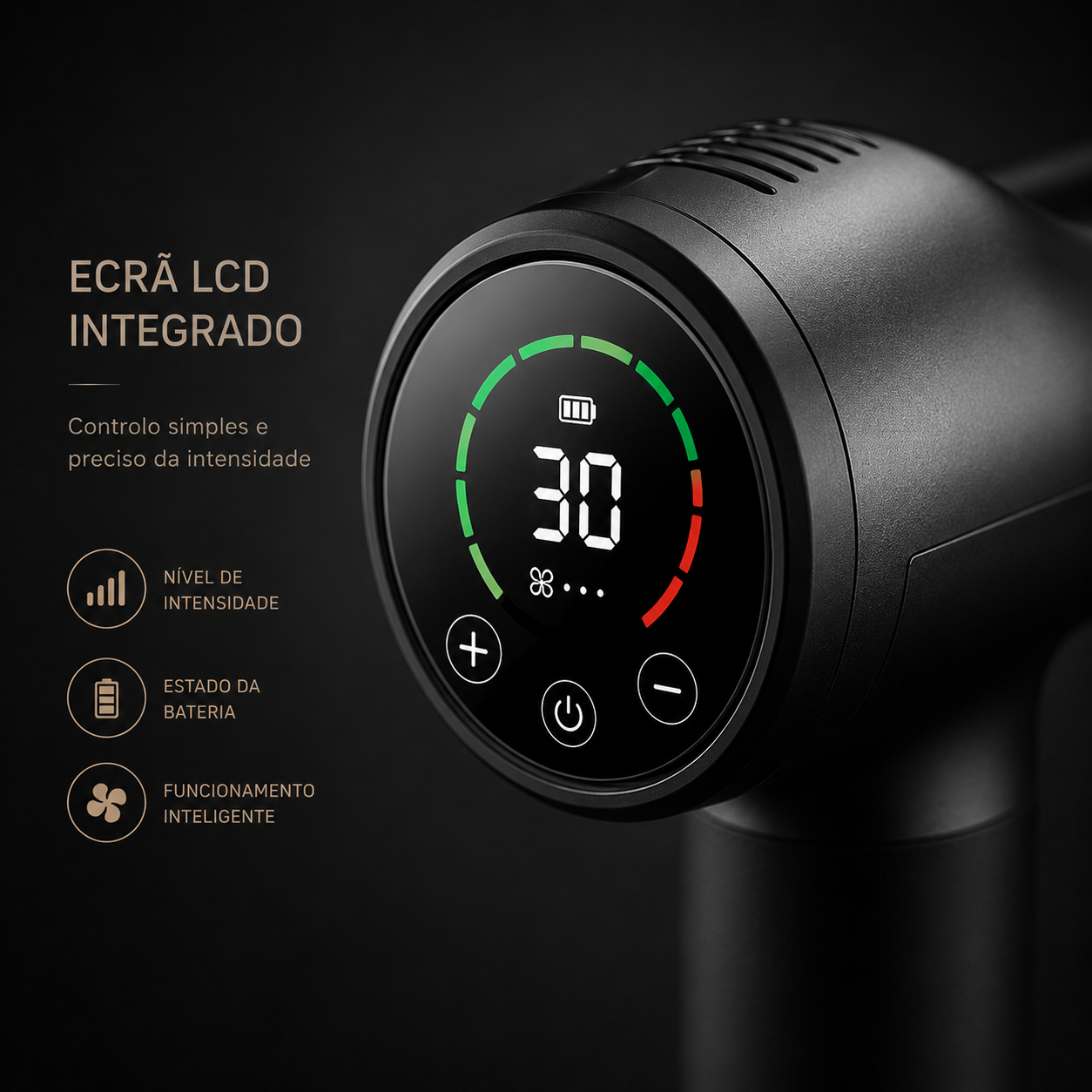 Pistola de Massagem Profissional Dual Pro | Cabeça Dupla, Recuperação Muscular Premium