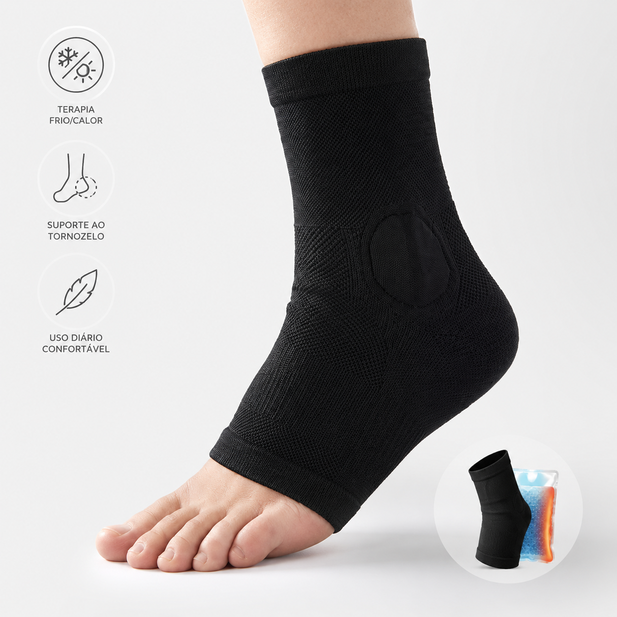 Manga Terapêutica de Gel 360° Premium – Terapia de Frio e Calor para Alívio da Dor