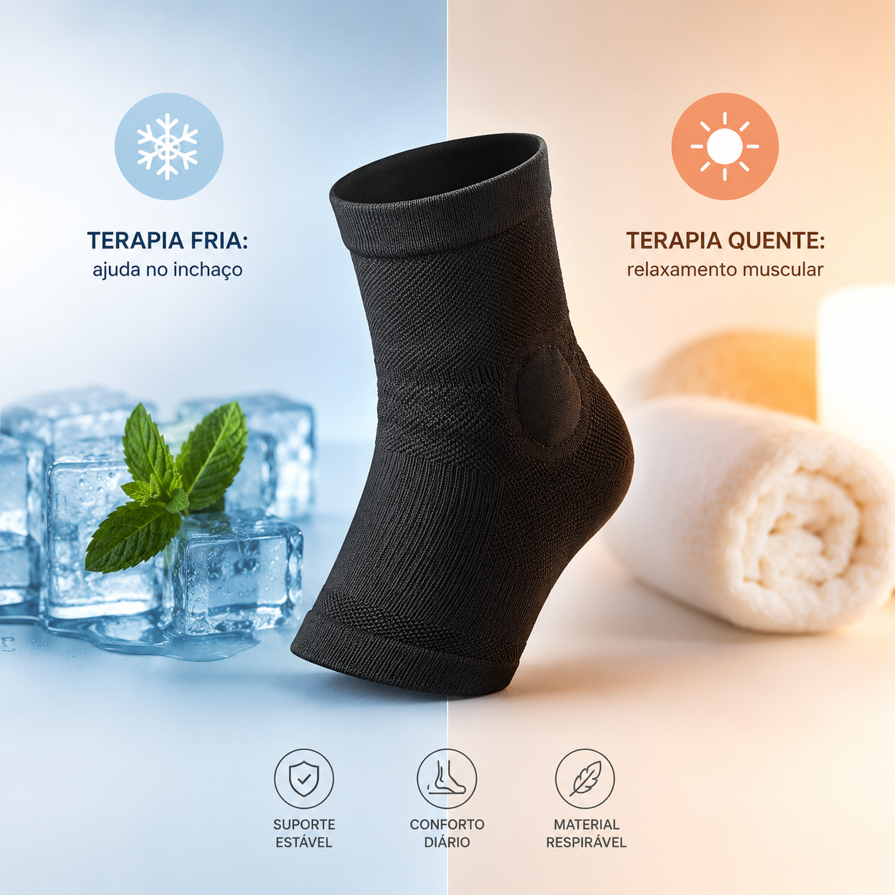 Manga Terapêutica de Gel 360° Premium – Terapia de Frio e Calor para Alívio da Dor