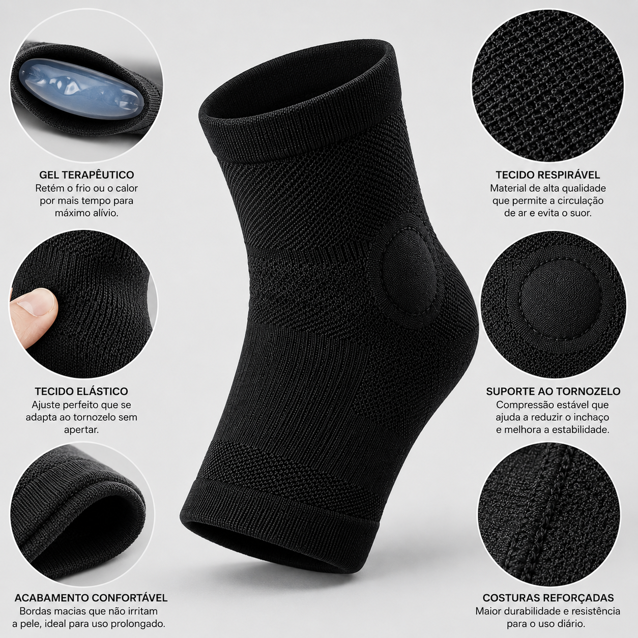 Manga Terapêutica de Gel 360° Premium – Terapia de Frio e Calor para Alívio da Dor