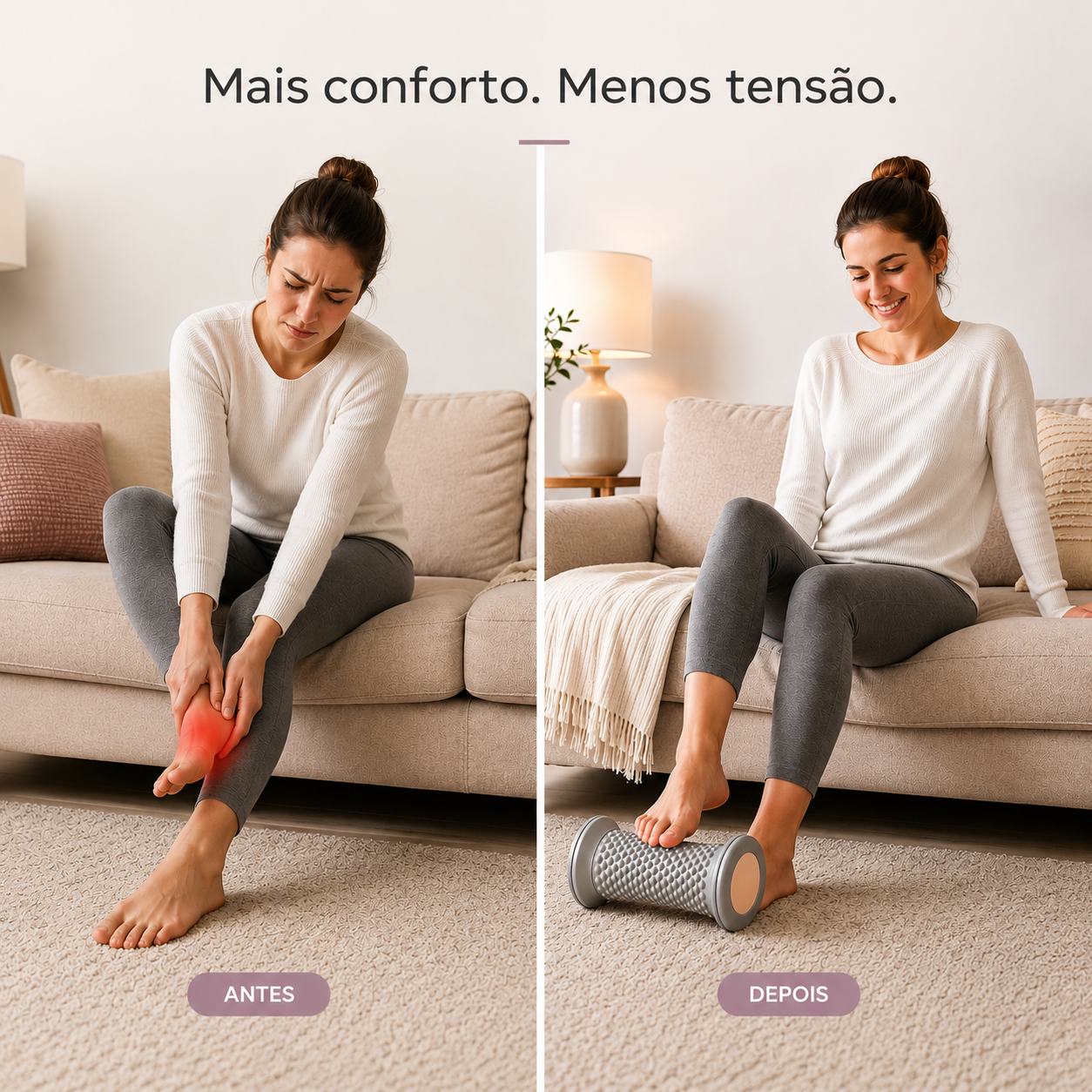 Rolo Terapêutico para Fascite Plantar e Alívio dos Pés