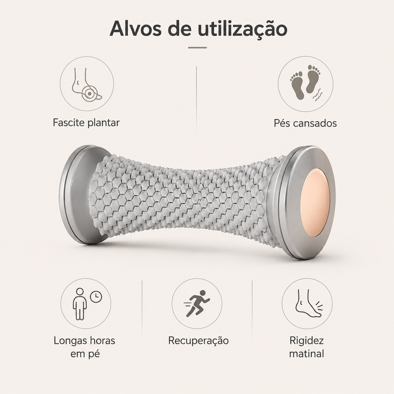 Rolo Terapêutico para Fascite Plantar e Alívio dos Pés