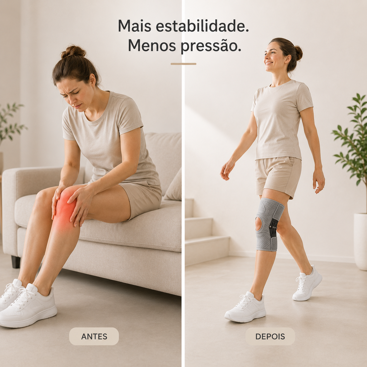Joelheira Ortopédica com Suporte Articular e Molas de Compressão