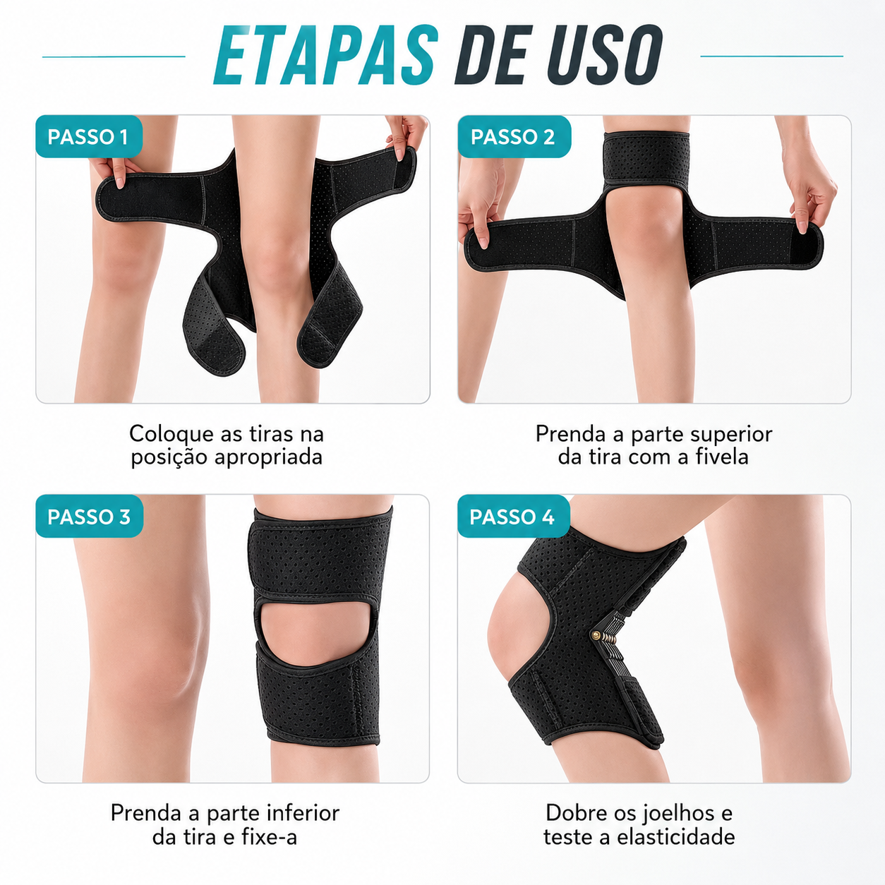 Joelheira Ortopédica com Suporte Articular e Molas de Compressão