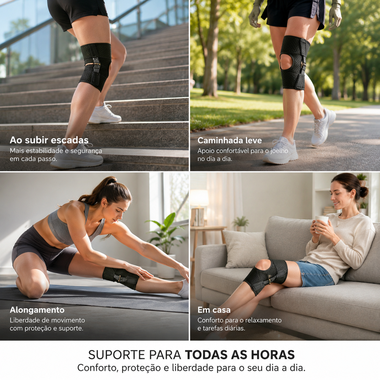 Joelheira Ortopédica com Suporte Articular e Molas de Compressão