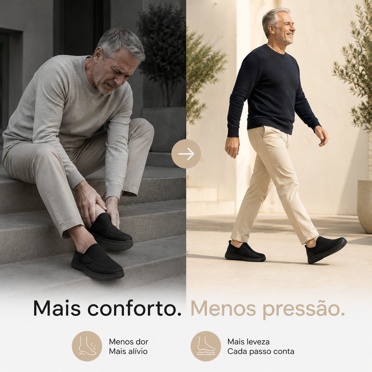 Sapatos Ortopédicos Extra Largos com Ajuste Fácil e Conforto Máximo