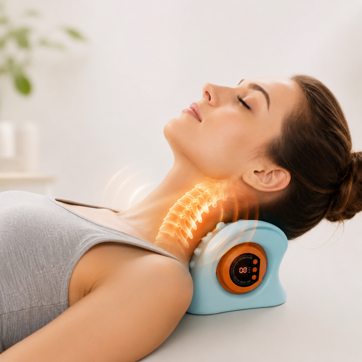 Massajador Cervical Inteligente EMS com Aquecimento