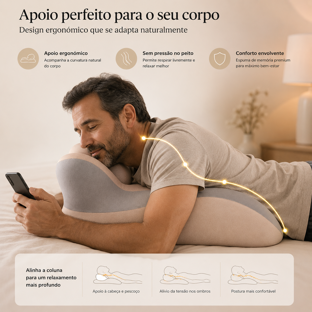 Almofada Ergonómica Premium de Relaxamento