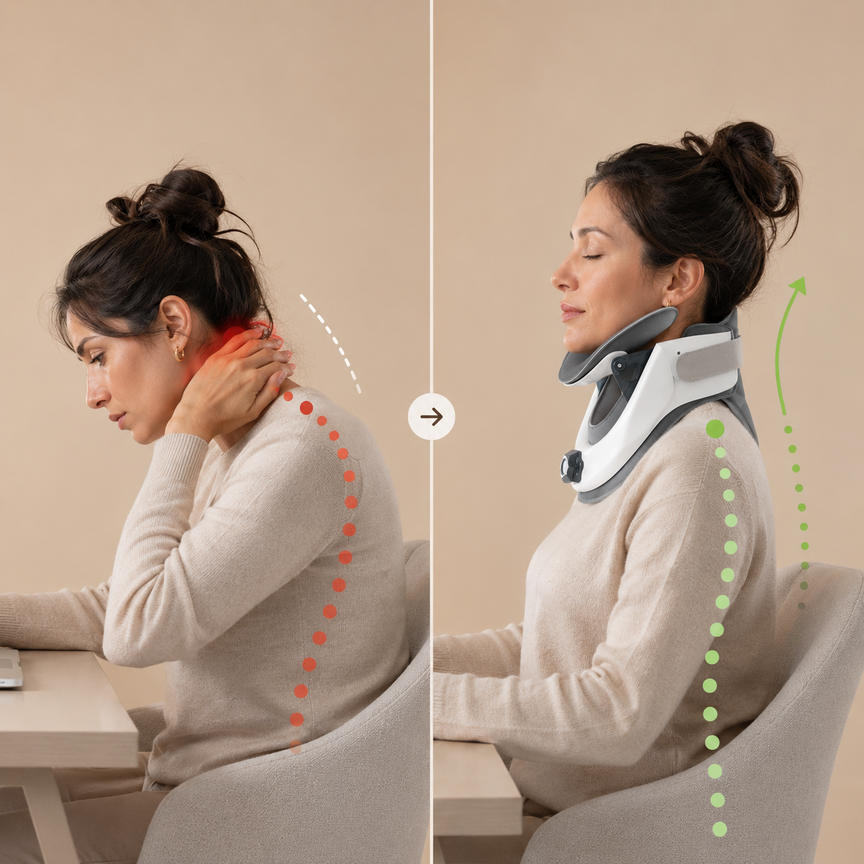 Coleira Cervical Inteligente com Suporte Ajustável