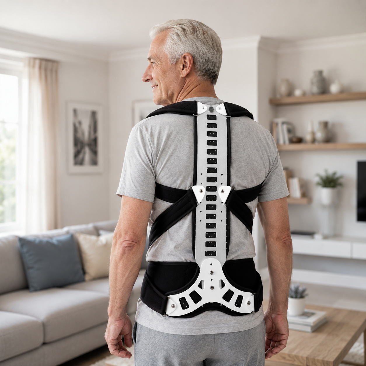 Colete Ortopédico para Correção Postural e Apoio Lombar