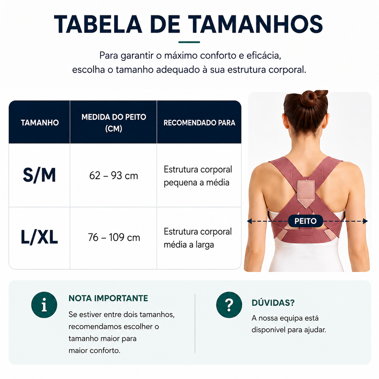 FisioLusa Posture™ | Corretor Postural Feminino Ajustável