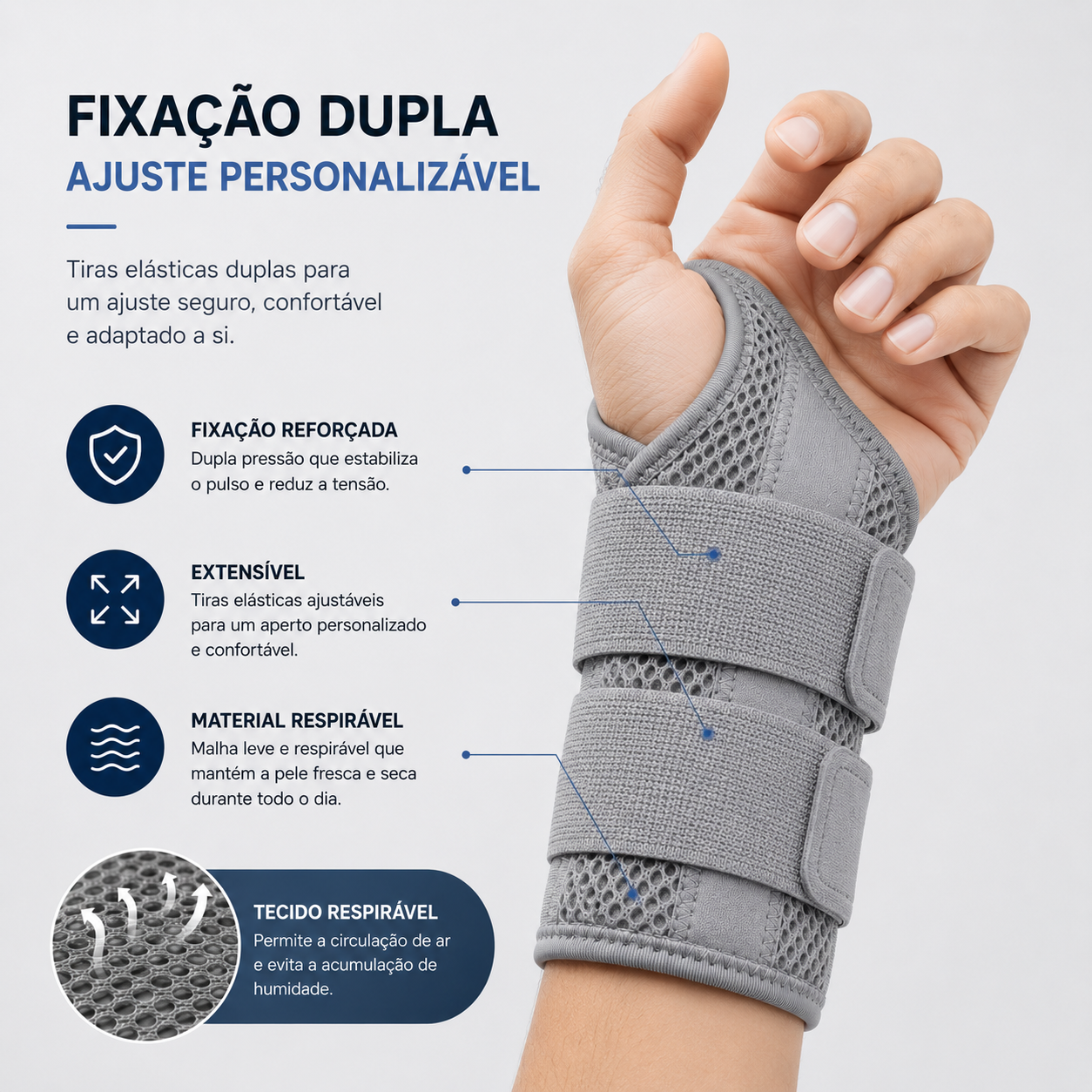 Suporte de Pulso Ortopédico Premium | FisioLusa