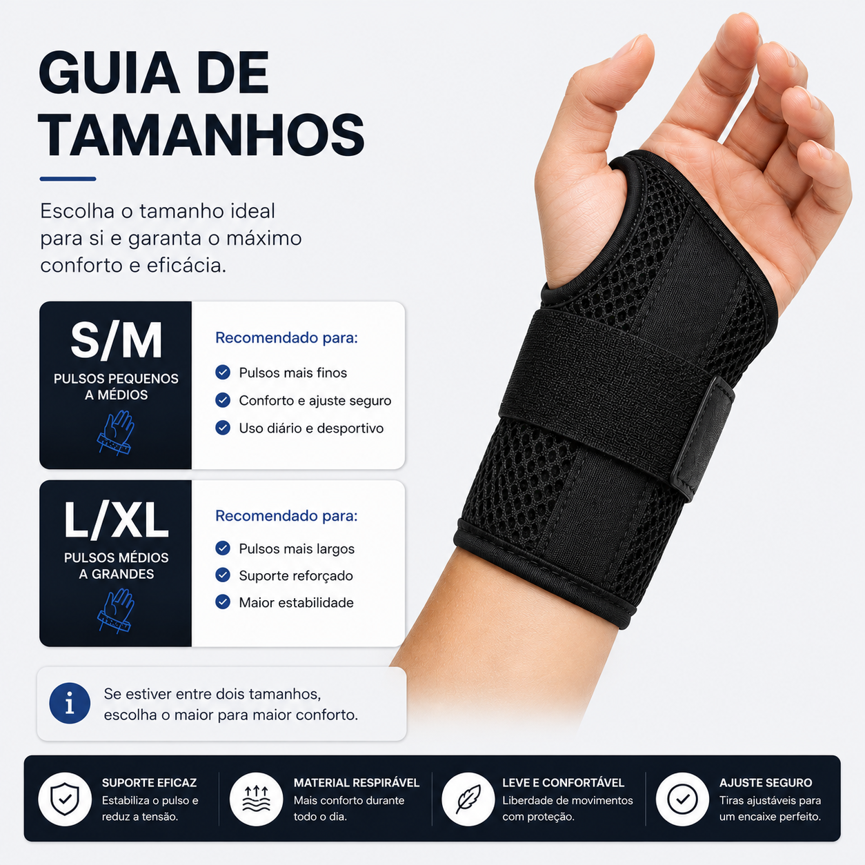 Suporte de Pulso Ortopédico Premium | FisioLusa