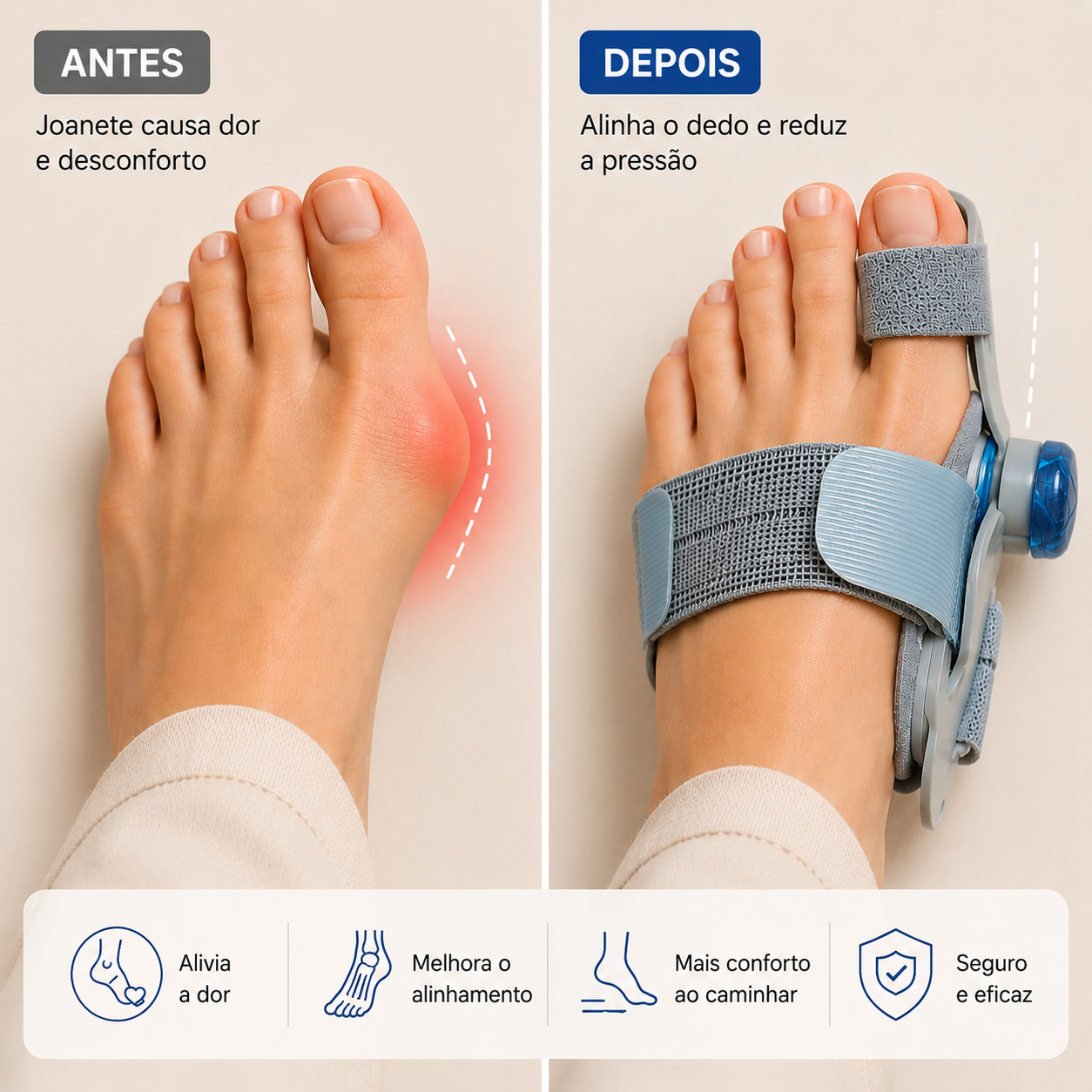 Corretor Ajustável para Joanetes | FisioLusa™