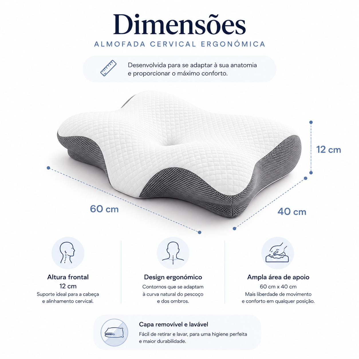 FisioLusa™ Almofada Cervical Ortopédica