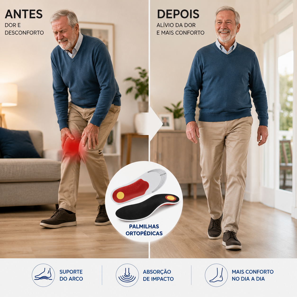 Palmilhas Ortopédicas para Alívio das Dores nos Pés
