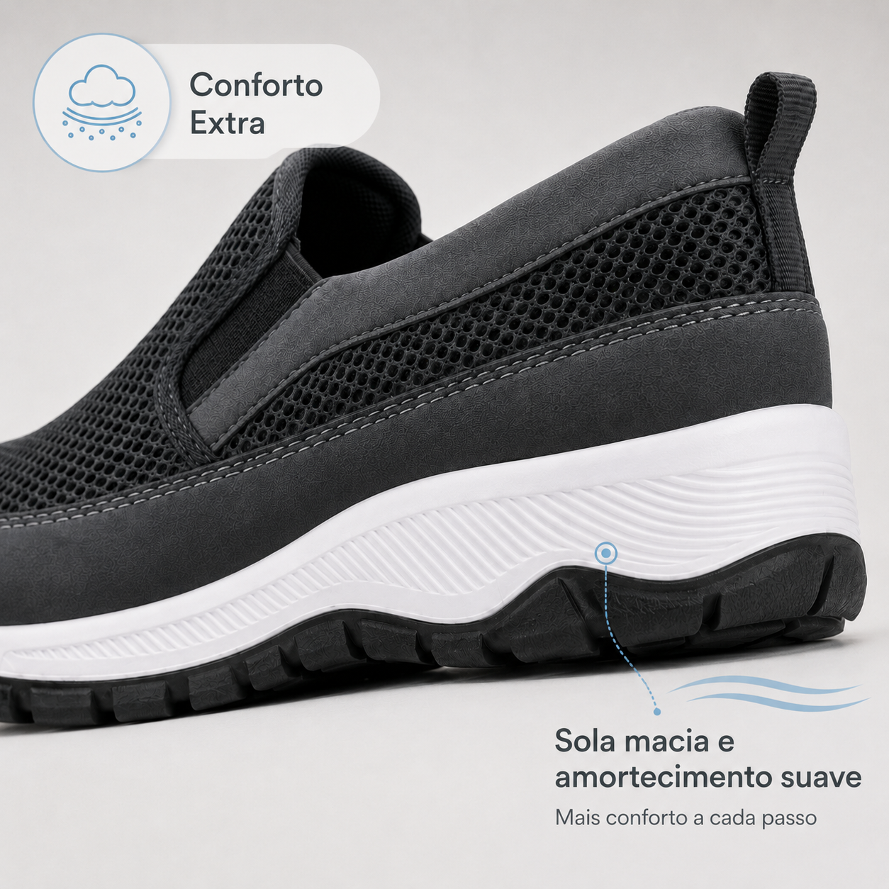 Ténis Ortopédicos Respiráveis  — Conforto Total em Cada Passo