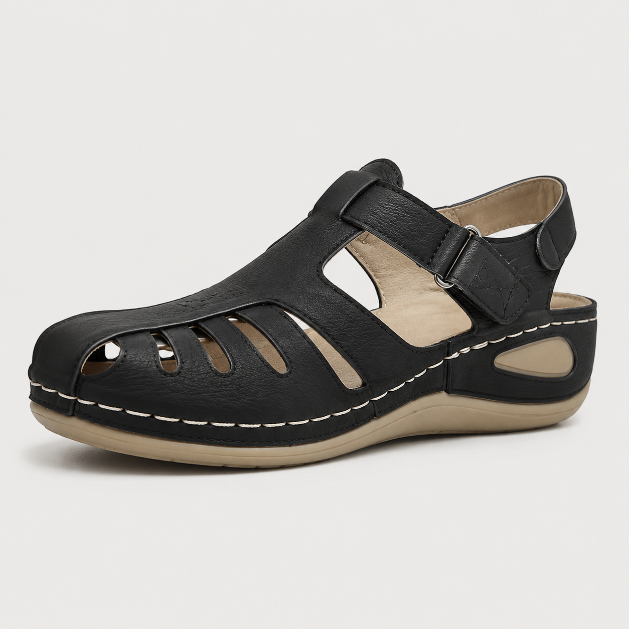 Sandálias Ortopédicas Vintage com Cunha Antiderrapante – Conforto Premium