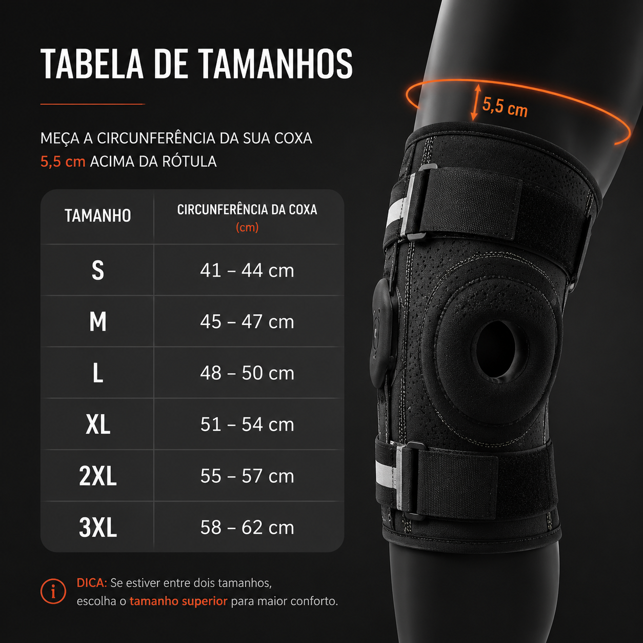Joelheira Ortopédica PRO com Estabilizador Lateral – FisioLusa