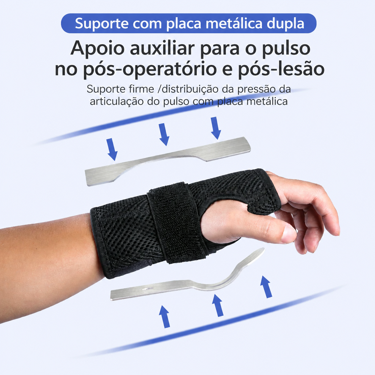Suporte de Pulso Ortopédico Respirável – Alívio para Tendinite e Túnel do Carpo
