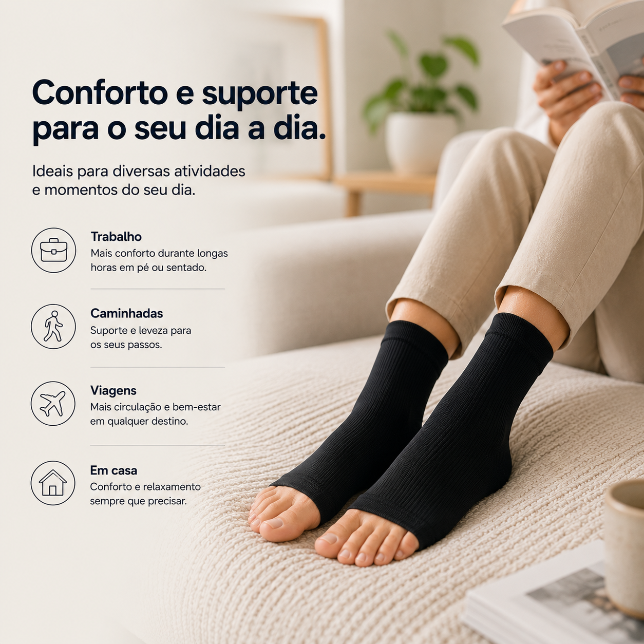 Meias de Compressão Ortopédicas Premium