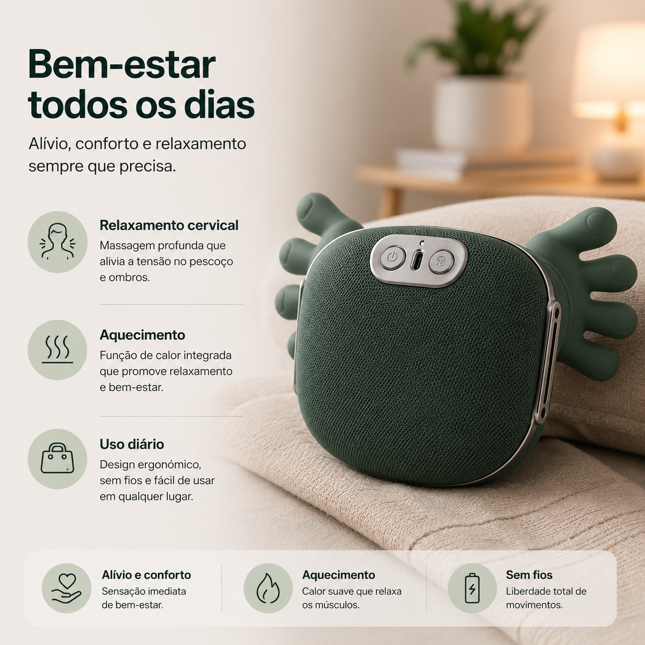 Massajador Cervical Relax Pro 5D
