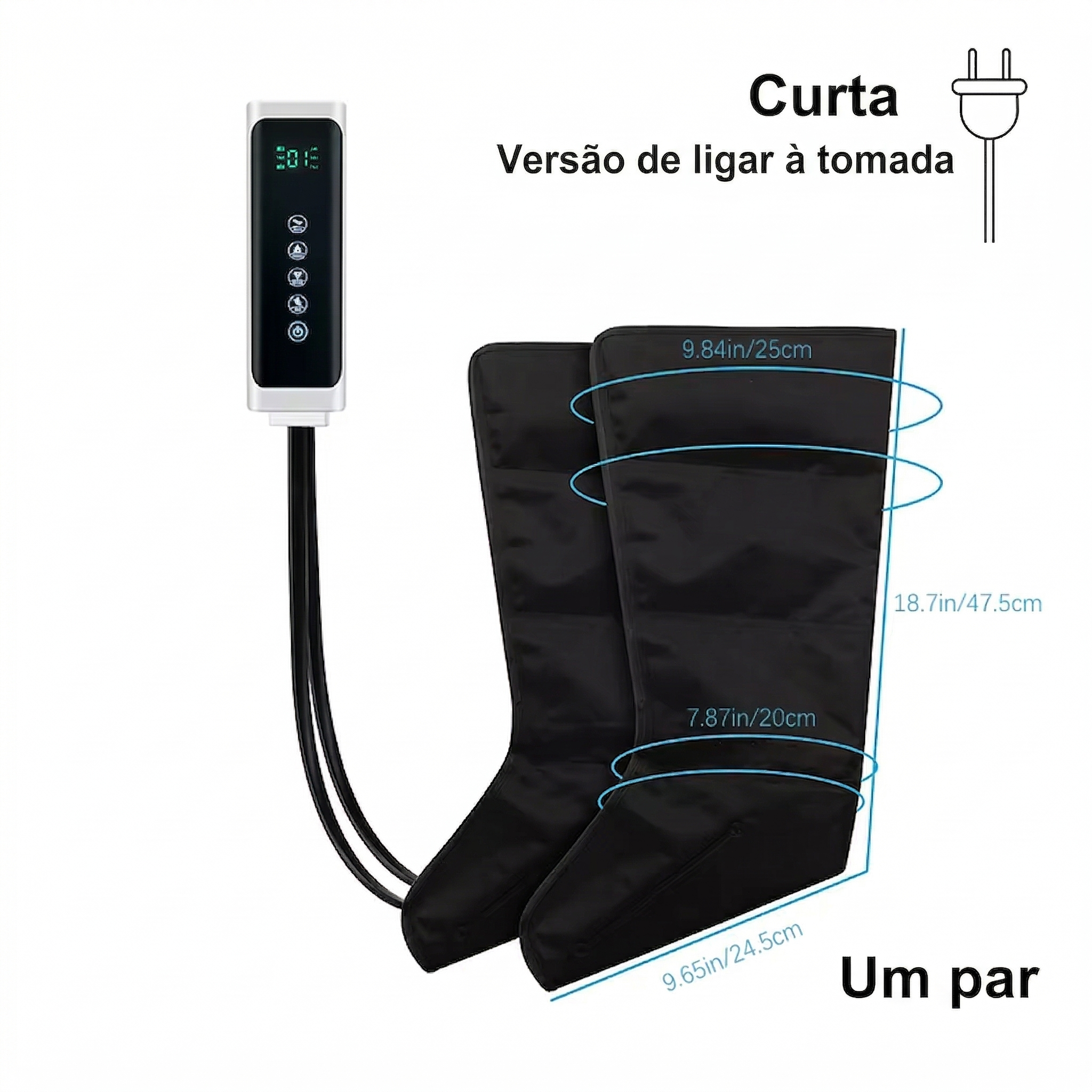 Sistema de Pressoterapia FisioLusa: Botas de Compressão Pneumática