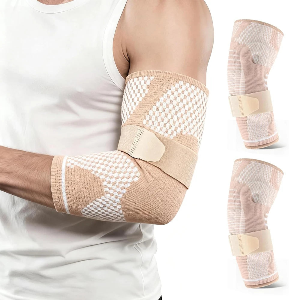 Cotoveleira de Compressão Clínica com Almofada de Gel e Fita Ajustável