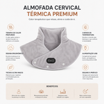 Almofada cervical térmica premium: calor terapêutico, 3 níveis de temperatura e alimentação USB