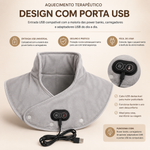 Almofada cervical térmica com aquecimento por porta USB compatível com power bank