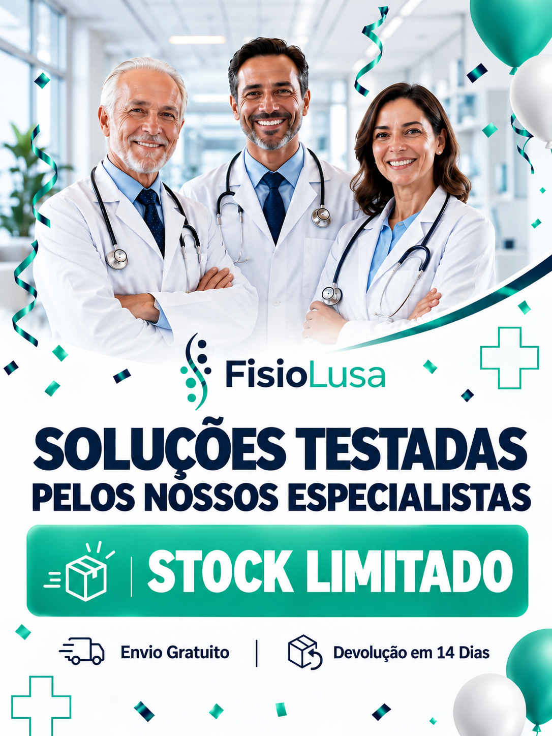 Médicos e especialistas FisioLusa: soluções testadas pelos nossos especialistas