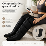 Botas de pressoterapia: massagem por compressão de ar com 3 modos e 3 níveis de intensidade