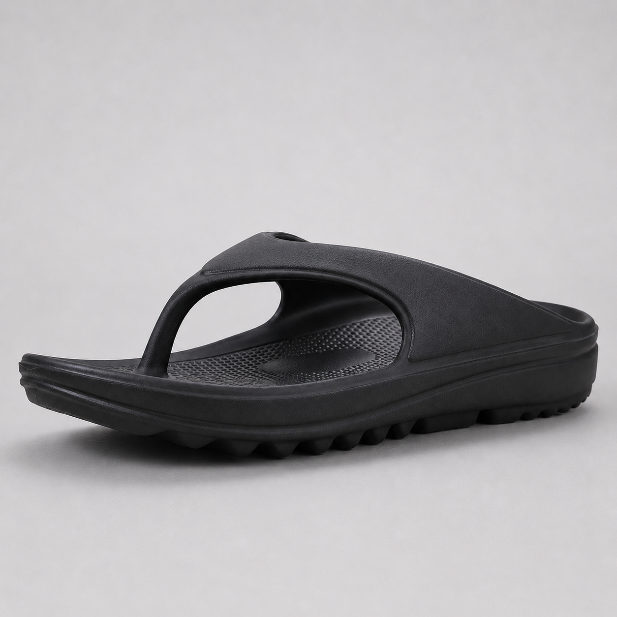 Chinelo ortopédico ComfortStep FisioLusa de dedo, em preto