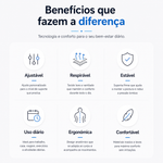 Benefícios da cinta lombar Comfort Pro: ajustável, respirável, estável e ergonómica