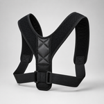 Corretor postural ortopédico PRO acolchoado e invisível, em preto