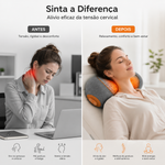 Antes e depois do massajador cervical 3 em 1: alívio da tensão no pescoço