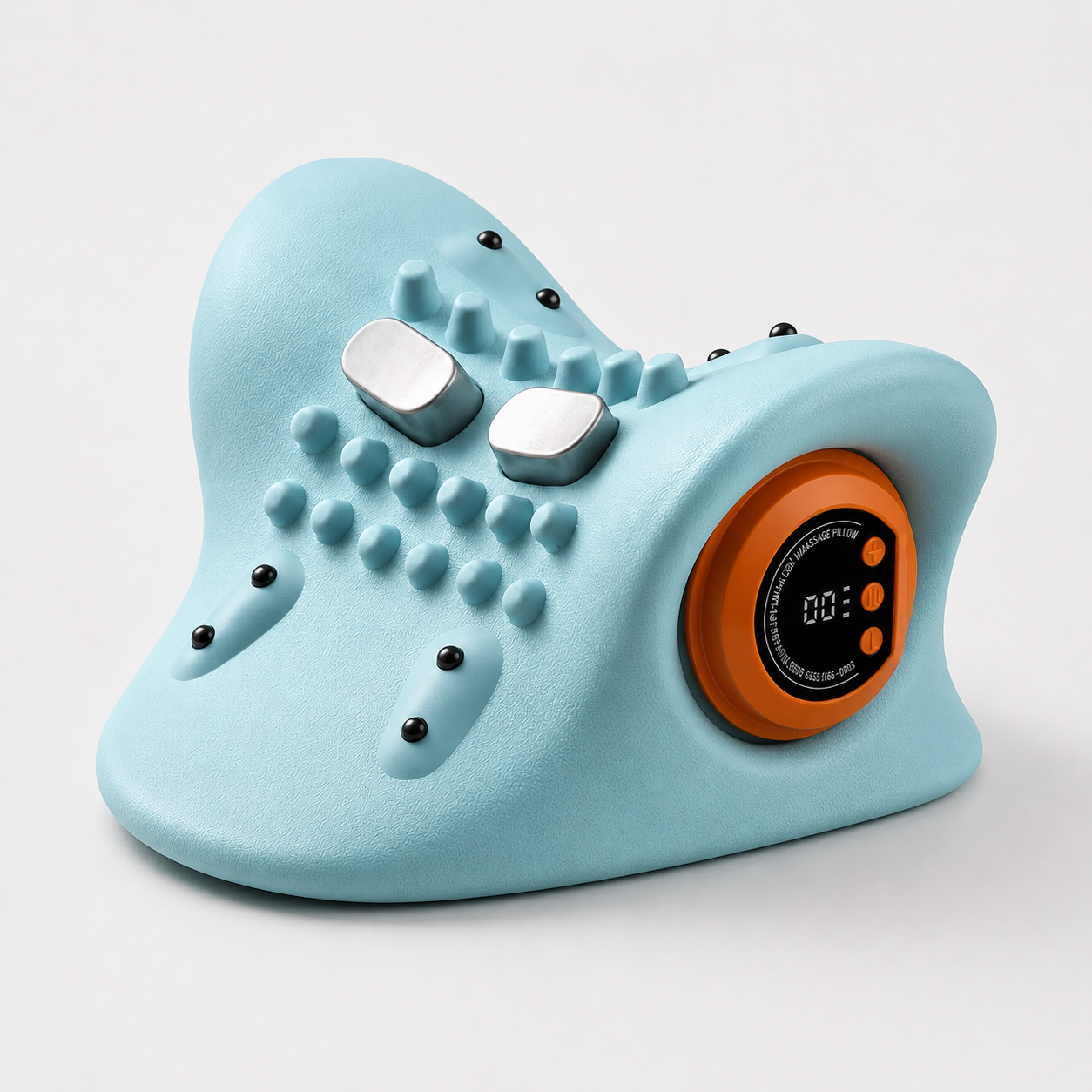 Massajador cervical EMS inteligente com aquecimento FisioLusa, em azul