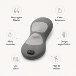 Massajador lombar shiatsu com calor: alívio muscular, design ergonómico e fácil de usar