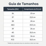 Guia de tamanhos das sandálias ortopédicas plataforma Confort