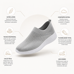 Sapatilhas Comfort Slip-On: ultraleves, tecido respirável e conforto extra