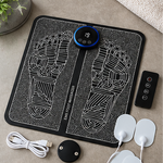 Tapete de massagem EMS FisioLusa para os pés com comando, cabo USB e 4 elétrodos