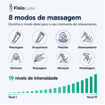 Tapete de massagem EMS com 8 modos de massagem e 19 níveis de intensidade